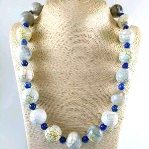 JAY KING LAPIS LAZULI NECKLACE sterling silver heavy natural stones